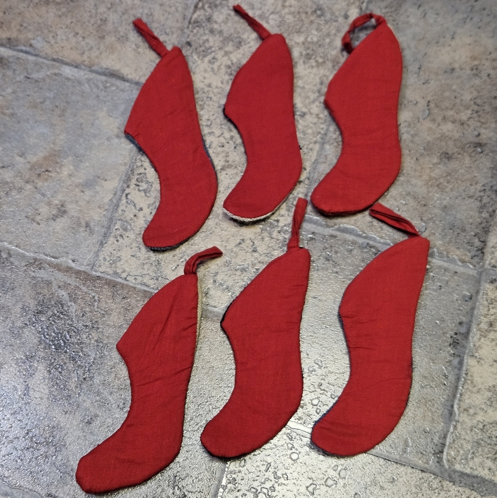 Miniature Needlepoint Stockings Set Of 6 - Picture 2 of 6